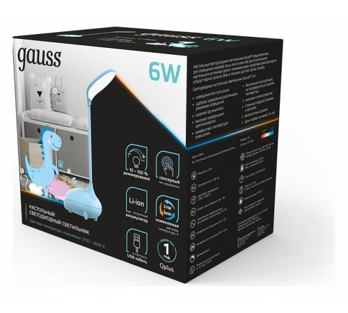 Настольная лампа декоративная Gauss Qplus GT7016