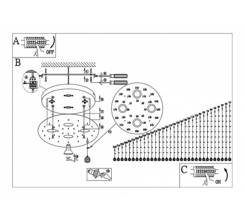 Потолочная люстра Globo St. Tropez 68595-4