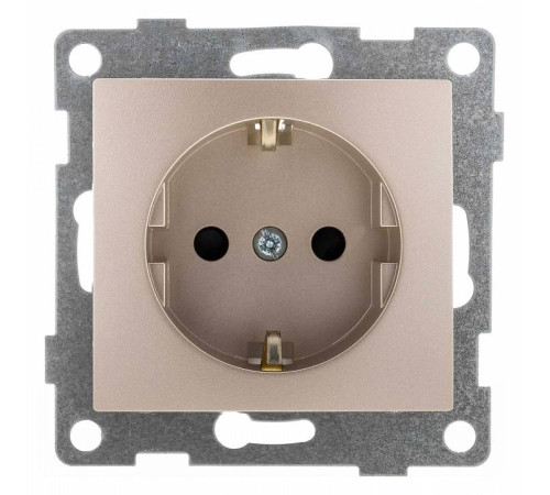 Розетка с заземлением и со шторкой, без рамки Gusi Electric BRAVO С10Р4-027