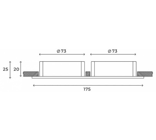 Встраиваемый светильник Hesby Lighting Breeze HSBL_0098