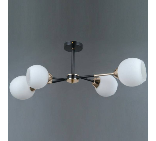 Люстра на штанге ILLUMICO LIBRA IL0715-4CSQ-24 BK GD LIBRA