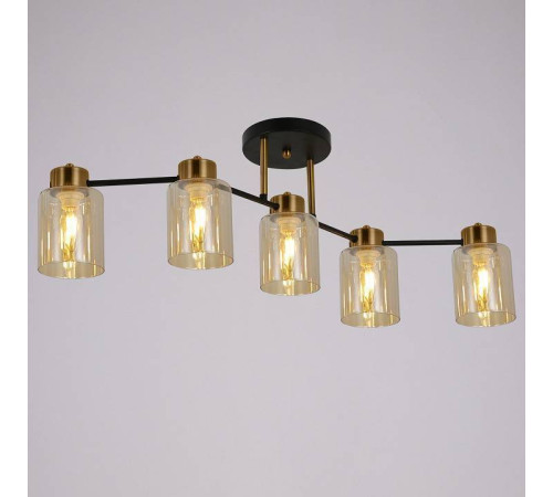 Светильник на штанге ILLUMICO Qui IL6111-5COU-79 BK GD Qui