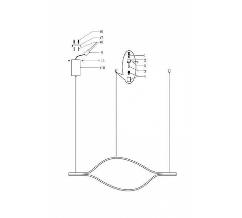 Подвесной светильник Imperiumloft Tape Light TRUDY01