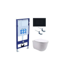 Комплект инсталляция с унитазом AQUATEK СОФИЯ (рама INS-0000012, унитаз AQ1801T-00) SET AQUATEK СОФИЯ