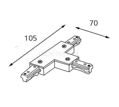 Соединитель T-образный для треков Italline WSO WSO 76 white
