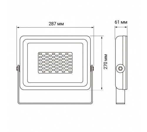 Настенно-потолочный прожектор Jazzway PFL-SC-100W 6500K IP65