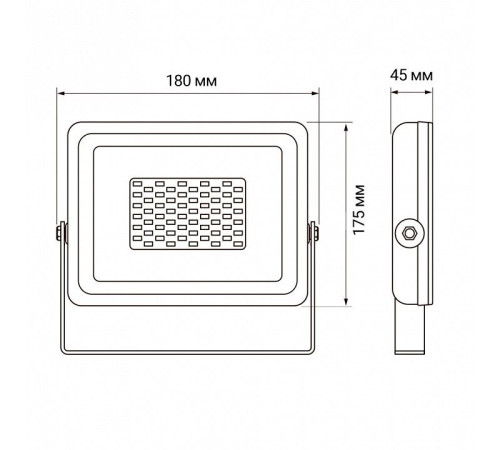Настенно-потолочный прожектор Jazzway PFL-SC-50W 6500K IP65