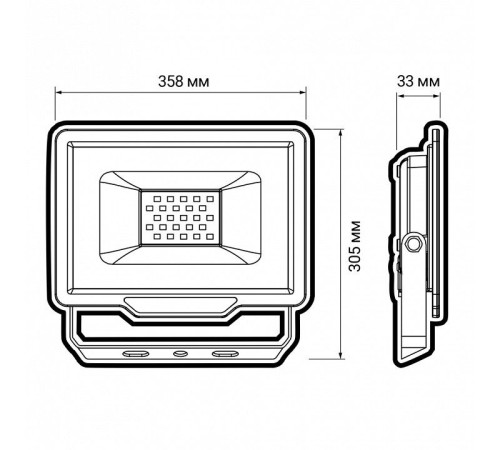 Настенно-потолочный прожектор Jazzway PFL- C3- 200w 6500K IP65