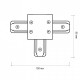 Соединитель T-образный для треков Jazzway PTR/R CT-WH