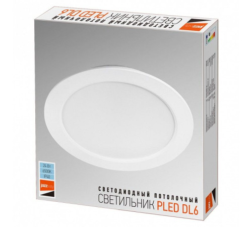 Встраиваемый светильник Jazzway PLED DL6 24w 6500K WH IP40