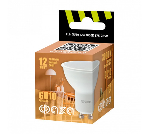 Лампа светодиодная Jazzway GU10 12Вт 3000K FLL- GU10 12w 3000K