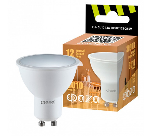 Лампа светодиодная Jazzway GU10 12Вт 3000K FLL- GU10 12w 3000K
