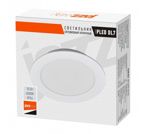Встраиваемый светильник Jazzway PLED DL7 10w 4000K WH IP54