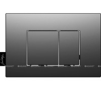 Панель для смыва Jacob Delafon E38065 двойная матовый черный E38065-BMT