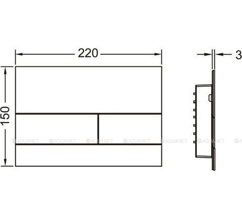 Панель смыва для унитаза TECE TECEsquare II PVD позолота сатин 9240847