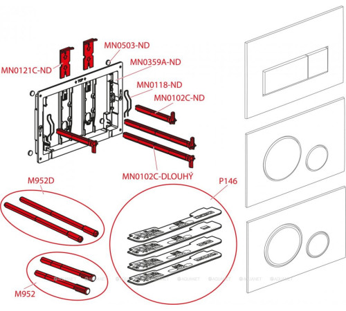 Кнопка смыва AlcaPlast белый M570