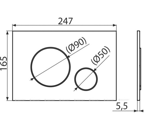 Кнопка смыва AlcaPlast белый M670