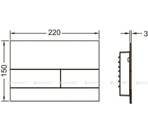 Панель смыва для унитаза TECE TECEsquare PVD глянец позолота 9240839