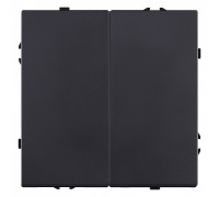 Выключатель двухклавишный без рамки Kollinger Eclipse EC-025BK