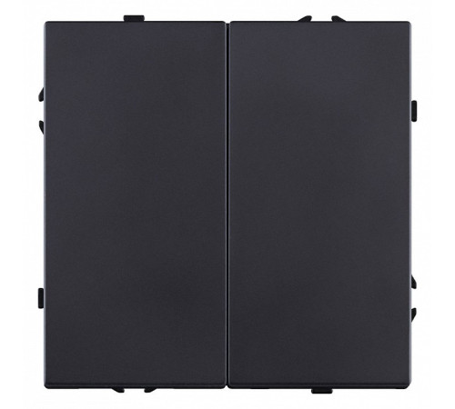 Выключатель двухклавишный без рамки Kollinger Eclipse EC-025BK
