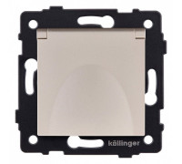 Розетка с заземлением с крышкой, без рамки Kollinger  REA-006GD