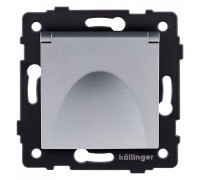 Розетка с заземлением с крышкой, без рамки Kollinger  REA-006GY