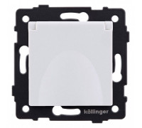 Розетка с заземлением с крышкой, без рамки Kollinger  REA-006WH