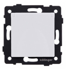 Розетка с заземлением с крышкой, без рамки Kollinger  REA-006WM