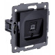 Розетка Ethernet RJ-45 без рамки Kollinger REA-016BK