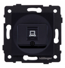 Розетка Ethernet RJ-45 без рамки Kollinger  REA-018BK