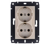 Розетка двойная с заземлением, без рамки Kollinger  REA-032GD
