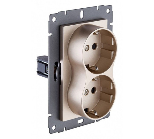 Розетка двойная с заземлением, без рамки Kollinger REA-032GD