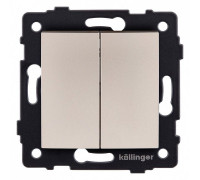 Выключатель двухклавишный без рамки Kollinger  REA-R-007GD