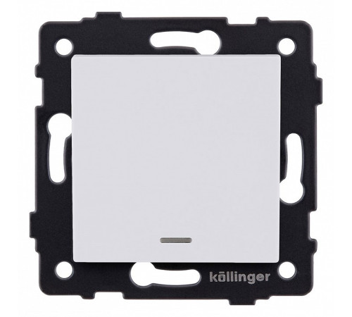 Выключатель одноклавишный с подсветкой без рамки Kollinger REA-S-002WM