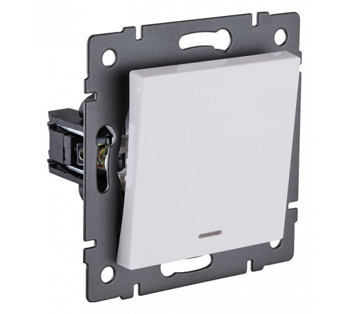 Выключатель одноклавишный с подсветкой без рамки Kollinger REA-S-002WM