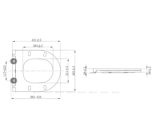 Сиденье для унитаза Allen Brau Priority 490x360 мм Smartfix Soft-Close белый 4.31011.20