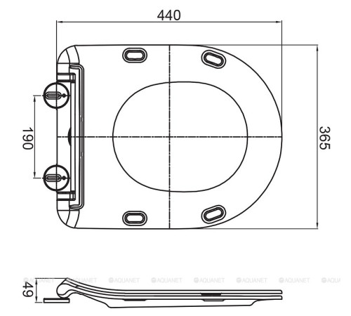 Крышка-сиденье для унитаза Cezares STYLUS микролифт CZR-2316-SC