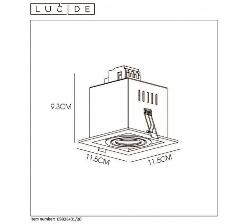 Встраиваемый светильник Lucide Chimney 09926/01/30