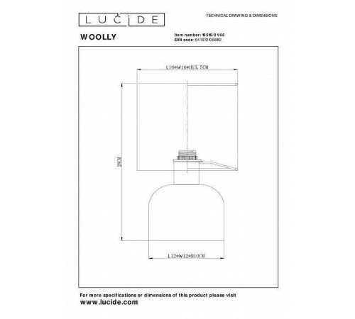 Настольная лампа декоративная Lucide Woolly 10516/01/66