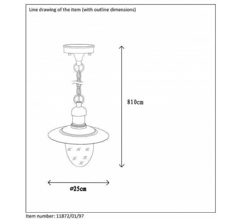 Подвесной светильник Lucide Aruba 11872/01/97