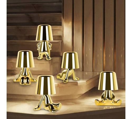 Настольная лампа декоративная Loft It Brothers золотая 10233/D Gold