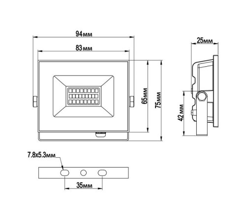 Настенно-потолочный прожектор Luminarte LFL-20W LFL-20W/06
