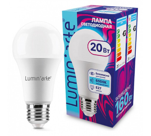 Лампа светодиодная Luminarte E27 20Вт 6500K LSTD-A60-20W6KE27