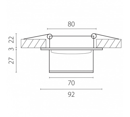 Встраиваемый светильник Lightstar Maturo GU10 072007