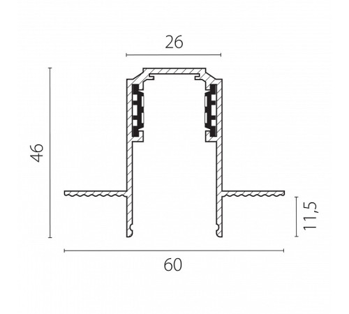 Трек встраиваемый Lightstar Uno 509226