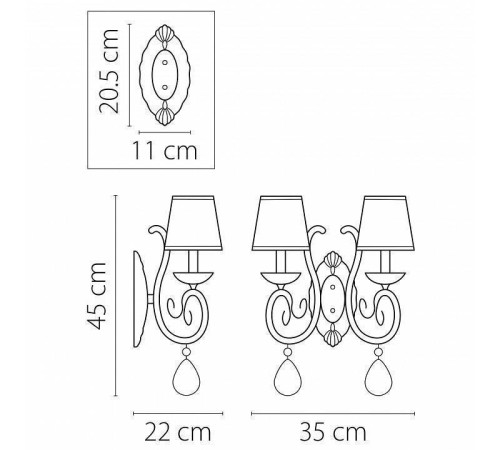 Бра Osgona Ricerco 693624