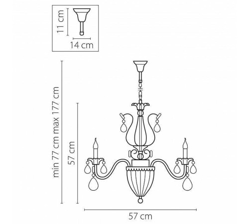 Подвесная люстра Osgona Schon 790064