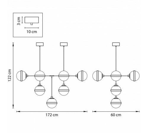 Люстра на штанге Lightstar Globo 813197
