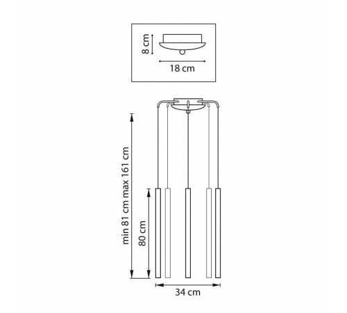 Подвесная люстра Lightstar Tubo L5T747443