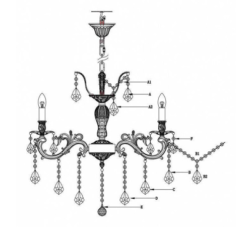 Подвесная люстра Lucia Tucci Barletta BARLETTA 122.8 coffe gold